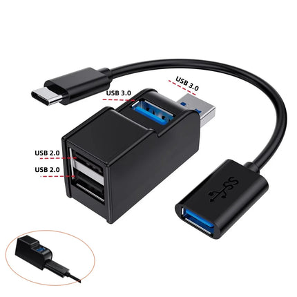 Getatek USB 3.0 Hub 3 Port Mini Splitter for PC Laptop by zapcart