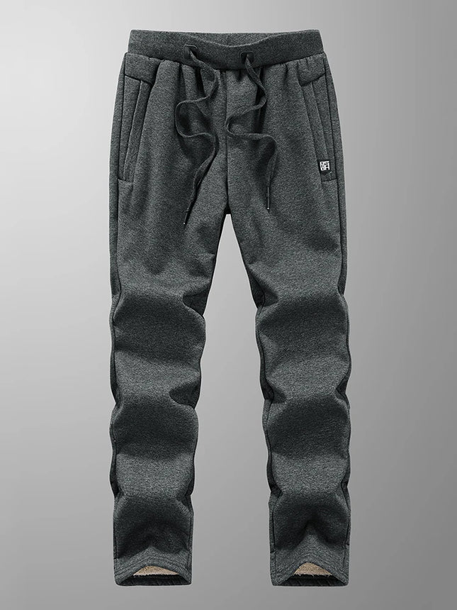 Anbican Winter Mens Thick Fleece Joggers Plus Size Pockets by zapcart