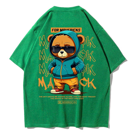 Teekossc Bear Pattern Cotton T Shirt Men Breathable by zapcart