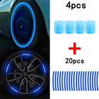 PVC Luminous Wheel Valve Caps Reflective Stickers For Cars by zapcart