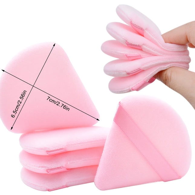 Kekelala 10Pcs Triangle Powder Puff Wet Dry Use For Loose Powder Liquid Cosmetic Soft Plush Powder Puff Makeup Foundation by zapcart