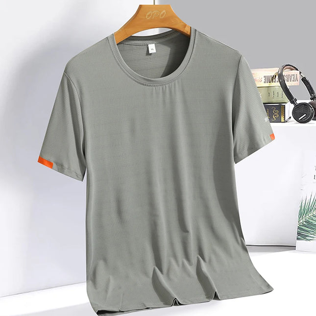 CN Fujian Ice Silk T Shirt For Men Quick Dry Breathable by zapcart