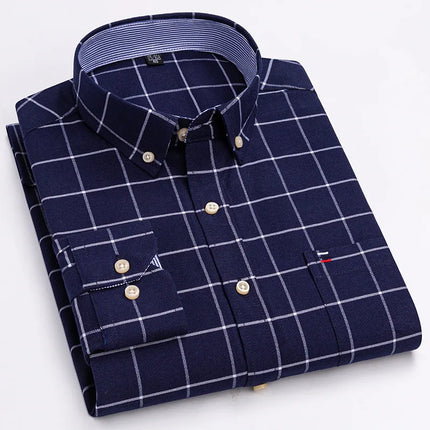 Bamboople Men 100 Percent Cotton Oxford Formal Shirt 7XL by zapcart