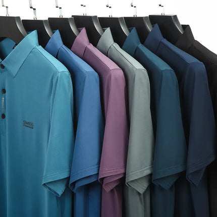 Choice Mens Business Casual Polo Shirt Badge Breathable by zapcart