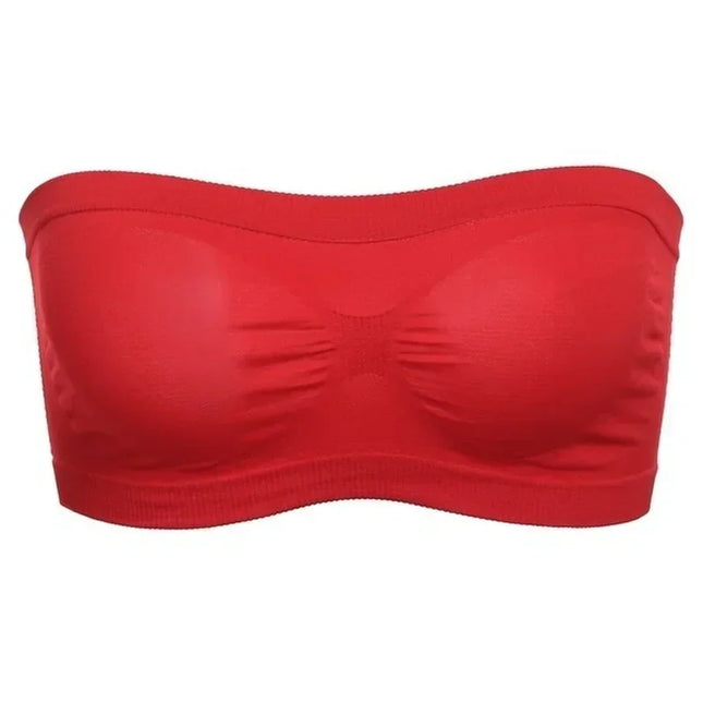 Ladies' Sexy Strapless Crop Top Bra Bandeau Boob Tube Brassiere Summer Breathable Mesh Invisible Strapless Chest Wraps Tube Tops by zapcart