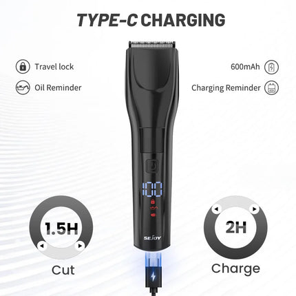 Sejoy Electric Hair Clipper Kit For Men Rechargeable