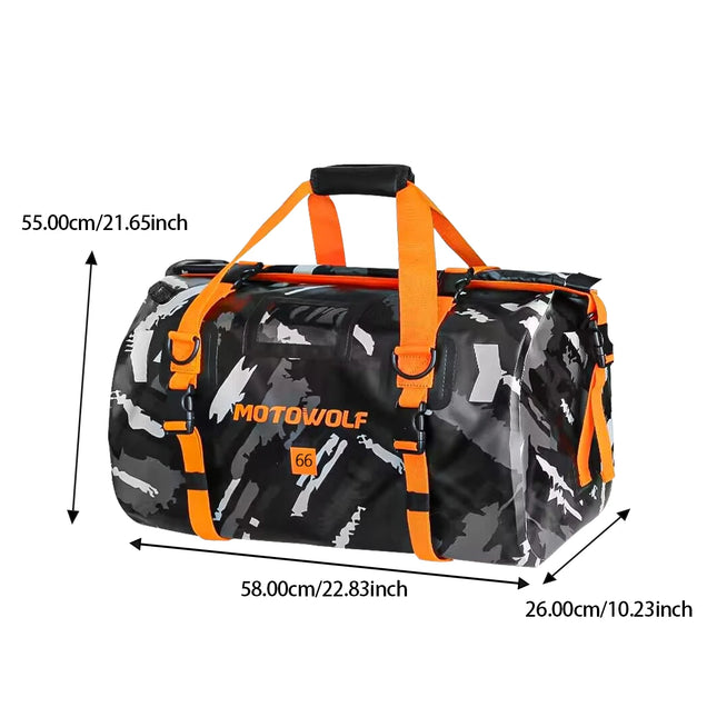 Soyavision Motorcycle Waterproof Tail Bag 66L for Riders by zapcart