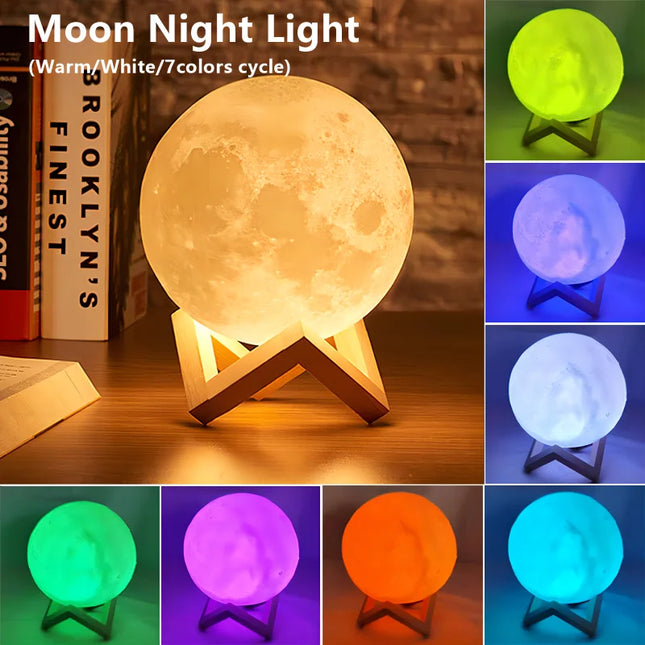 Pzsunly Book Light Moon Night LED Galaxy Lamp for Kids