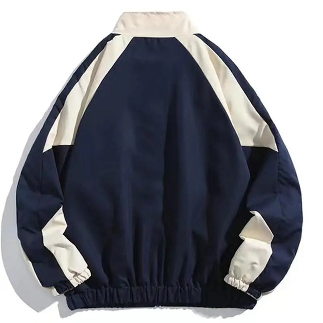 Kevinbatd Hip Hop Varsity Jacket Patchwork Windbreaker Men by zapcart