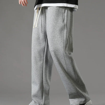 Anbican Mens Sweatpants Korean Fashion Drawstring Wide Leg by zapcart