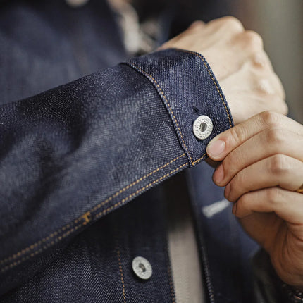 MADENCN Vintage Denim Jacket for Men Heavyweight Workwear by zapcart
