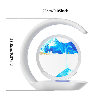 Icsatma Quicksand Table Lamp Wireless Charging Office 3D