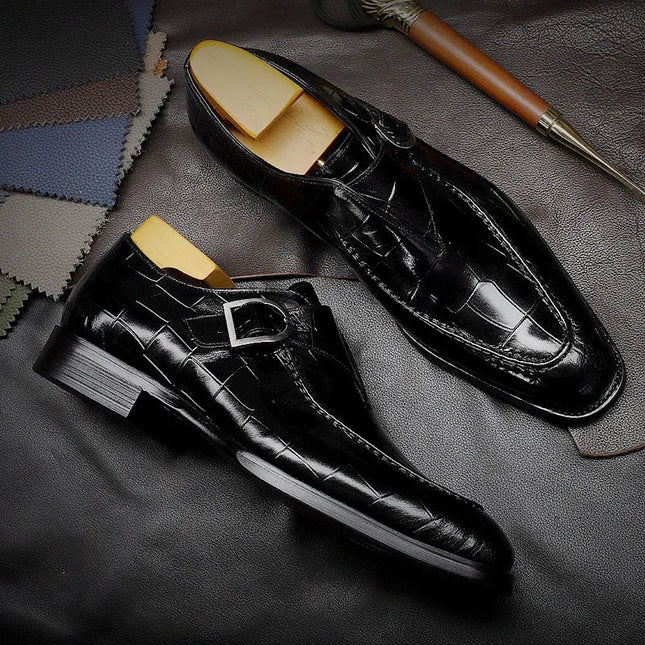 YBQJOO Men's Leather Dress Shoes Classic Business Loafers by zapcart