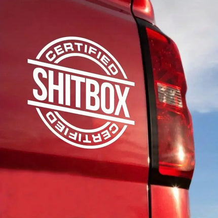Shitbox Certified Stickers For Cars Trucks Laptops Durable by zapcart