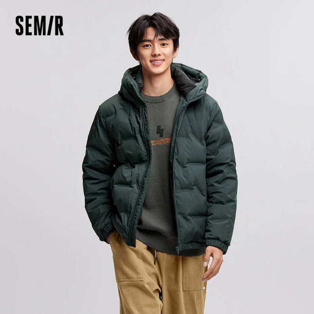 Semir Men Down Jacket Waterproof Hooded Winter Outerwear by zapcart