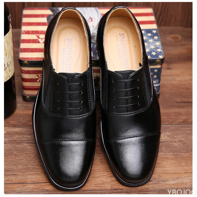 YBQJOO Men Dress Shoes Luxury Leather Comfort Pointed Toe by zapcart