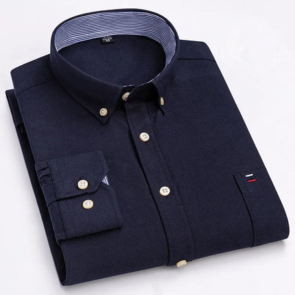 Bamboople Men 100 Percent Cotton Oxford Formal Shirt 7XL by zapcart