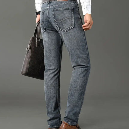 WTHINLEECN Men Slim Stretch Denim Jeans Luxury Casual by zapcart
