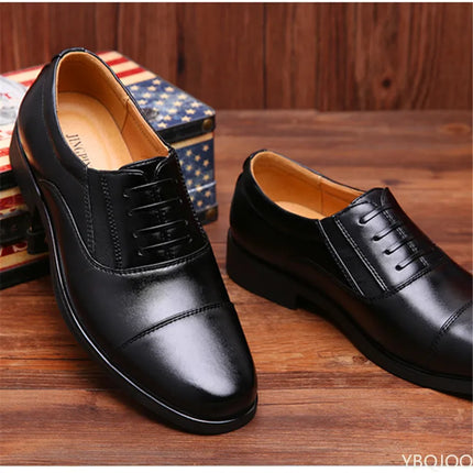 YBQJOO Men Dress Shoes Luxury Leather Comfort Pointed Toe by zapcart