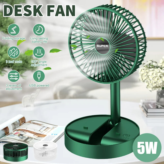 LONENESSL Foldable Desk Fan Silent Breeze For Home Office by zapcart