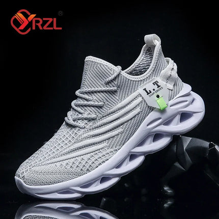 YRZL Men Running Shoes Breathable Lightweight Outdoor by zapcart