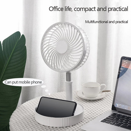 Haoyunma Camping Telescopic Portable USB Folding Fan Remote by zapcart