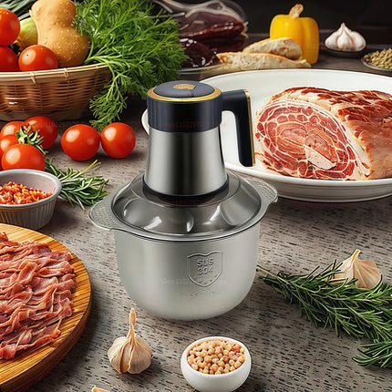 5L Large capacity Meat Grinder 304 Stainless Steel Food Processors Multi-function Kitchen Meat/vegetables/fruits Mixer Machine
