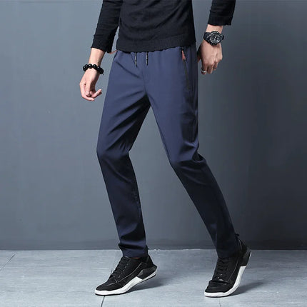 Men's Slim Fit Joggers Elastic Waist Casual Pants Jiangsu