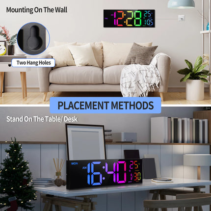Zapcart 16 Digital Wall Clock With LED Display Living Room