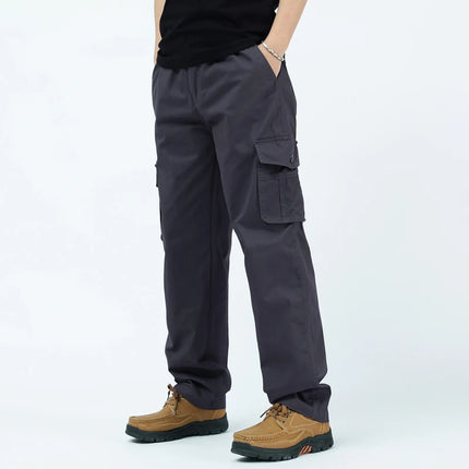 CPCOEPAXCN Mens Cargo Pants Cotton Loose Fit Multi Pocket by zapcart