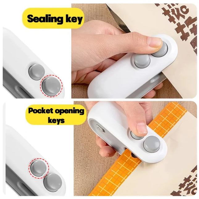 Mini Electric Heat Bag Sealer 2in1 Handheld for Food by zapcart