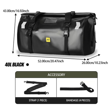 Soyavision Motorcycle Waterproof Tail Bag 66L for Riders by zapcart