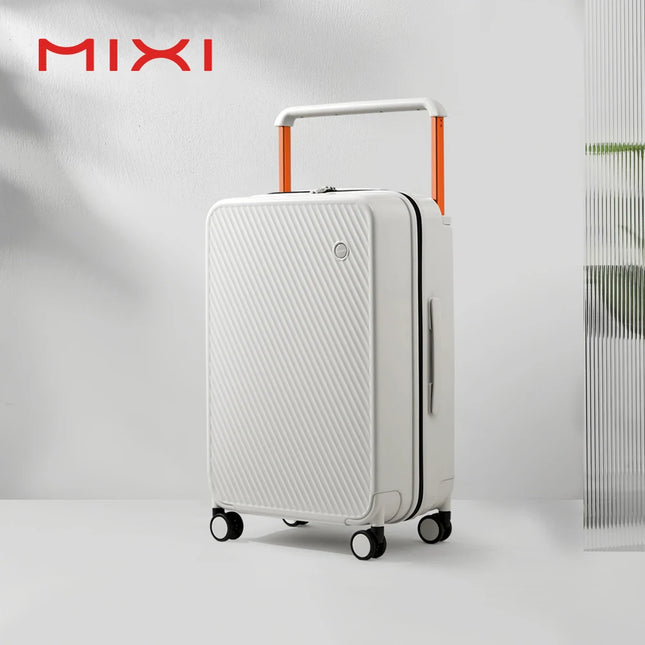 Mixi Wide Handle Luggage Unisex Spinner TSA Hardside 20 24 by zapcart