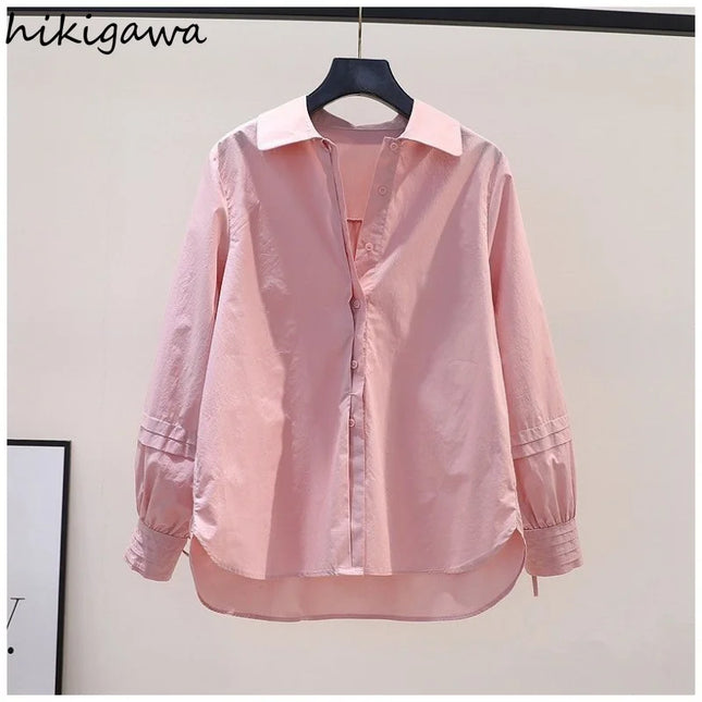 Timeless Vintage Blouse For Women Oversized Long Sleeve Top by zapcart