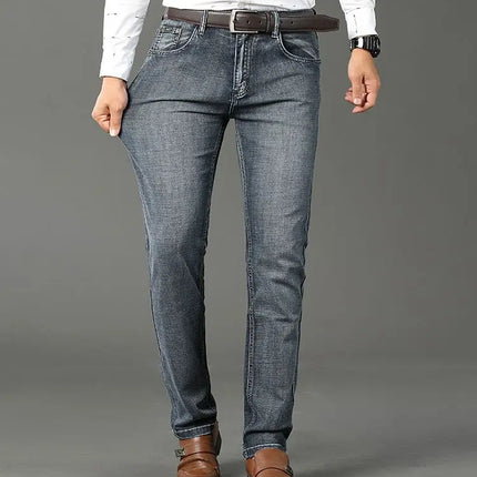 WTHINLEECN Men Slim Stretch Denim Jeans Luxury Casual by zapcart