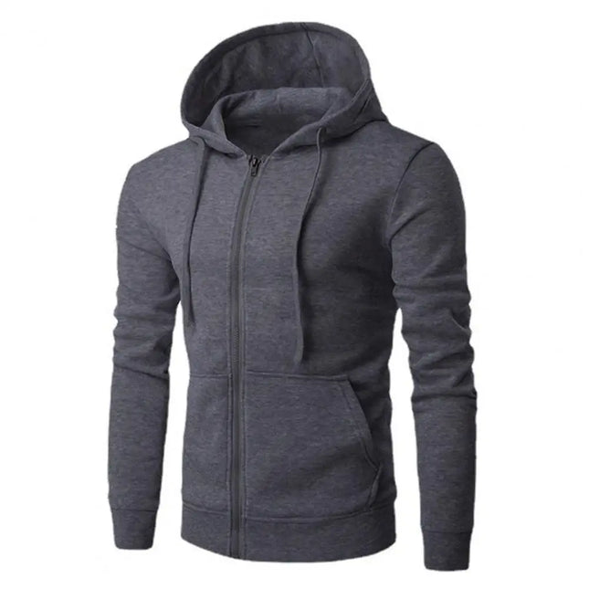 Fujian Choice Men Zip Hoodie Sweatshirt Autumn Slim Fit by zapcart