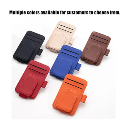 Choice Leather Car Glasses Clip Multifunctional Sunshade Holder For Drivers