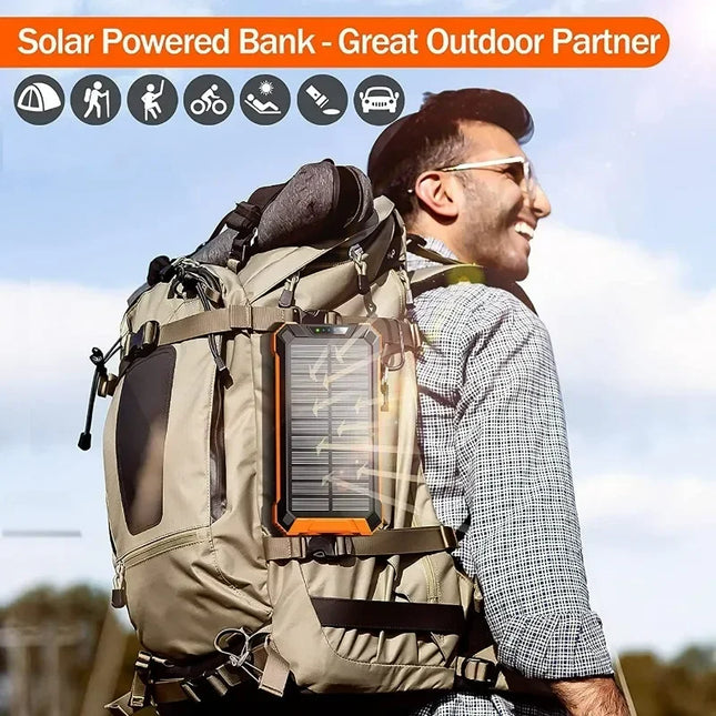 Waterproof Solar Power Bank 50000mAh Outdoor Wireless by zapcart