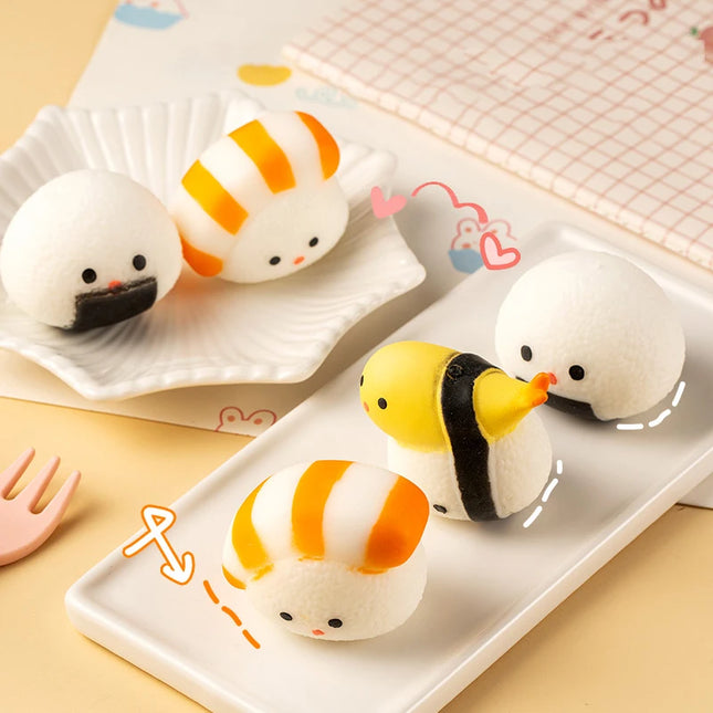 Sushi Squishy Food Simulation Toy Soft Sensory Squeeze Anti Stress Ball Mochi Squishy Abreact Vent Toy Party Gift Bag Stuffers by zapcart