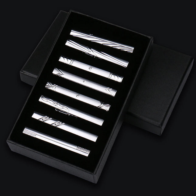 Choice 8Pc Men's Metal Tie Clip Set Box Luxury Business by zapcart