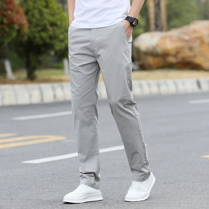 Mens Slim Fit Cotton Chino Pants CN Zhejiang Stretch by zapcart