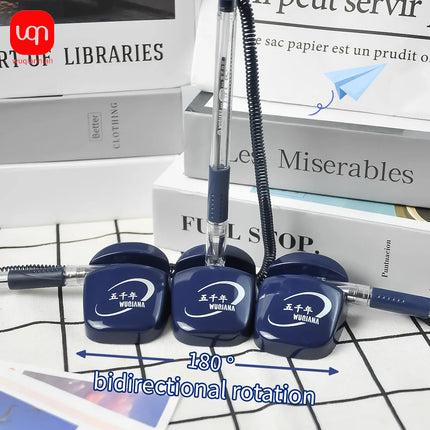 WQN-3/6/12PCS High-Quality Security Counter Neutral Pen With Adhesive Chain - Suitable For Reception Areas Schools And Office by zapcart