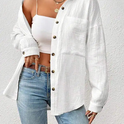 100% Cotton Women Shirt Breathable Office Blouse Elegant by zapcart