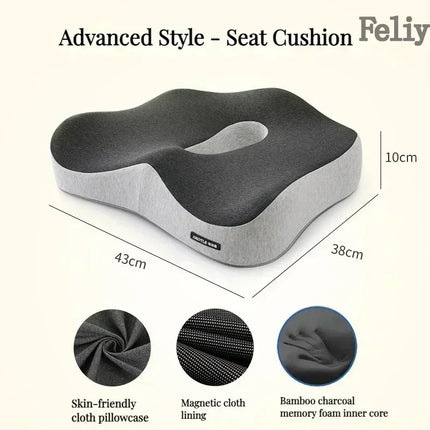 Feliy Memory Foam Office Chair Cushion Lumbar Support by zapcart