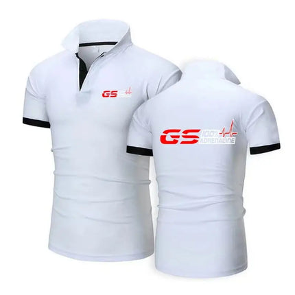 GS Adrenaline Biker Polo Shirt for Men Breathable Polyester by zapcart