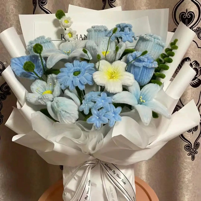 520 Valentine's Day bouquet twisted stick tulip couple handmade DIY material package birthday gift for girlfriend rose bouquet by zapcart