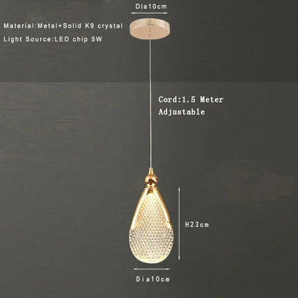 Fensycoco Acrylic Pendant Light Adjustable Cord For Dining by zapcart
