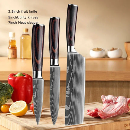 Choice Damascus Chef Knife Set With Cover For Professionals by zapcart
