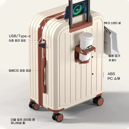 Korean Style Girls Luggage With Large Capacity 360 Wheels by zapcart