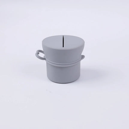 Portable Silicone Cup with Handle Food Grade Easy Clean Travel Mug BPA Free Leak Proof Drinking Cup for Outdoor Office by zapcart